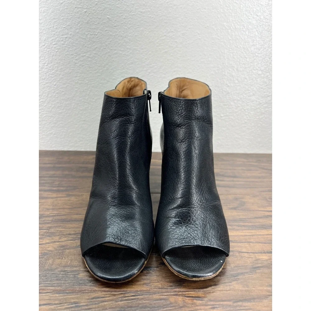 Maison Martin Margiela Women's 35.5 US 5.5 Leather Open Toe Peep Ankle Boots